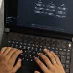 man using laptop wit chat gpt